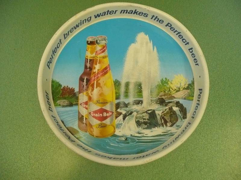 lot 21 image: Vintage - Awesome - Legit - Grain Belt Beer Tray - Perfect Brewing Water Makes The Perfect Beer - See Pictures