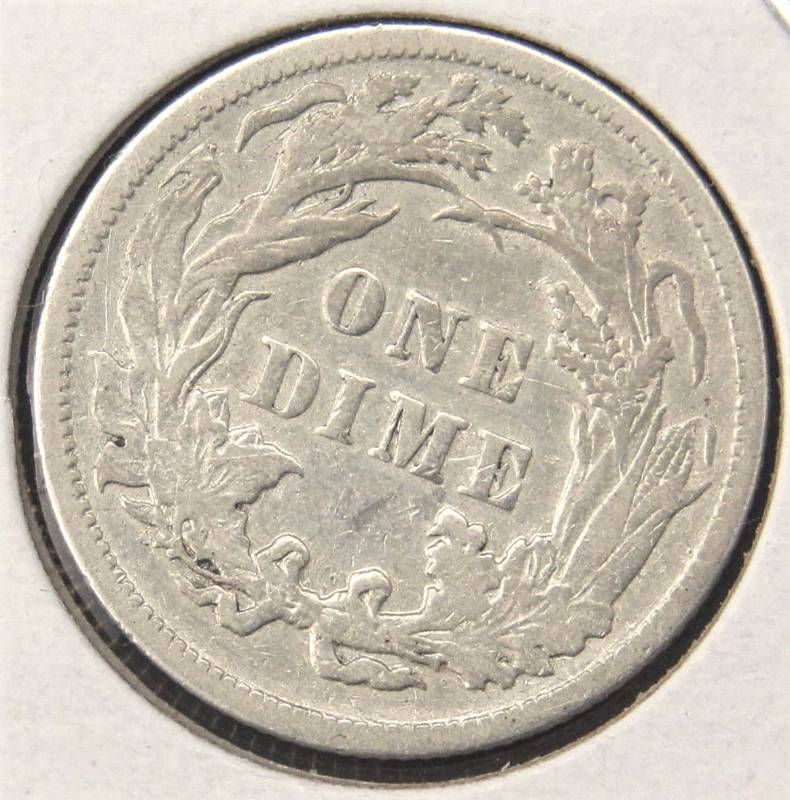 lot 13 image: 1884 SEATED LIBERTY SILVER DIME XF