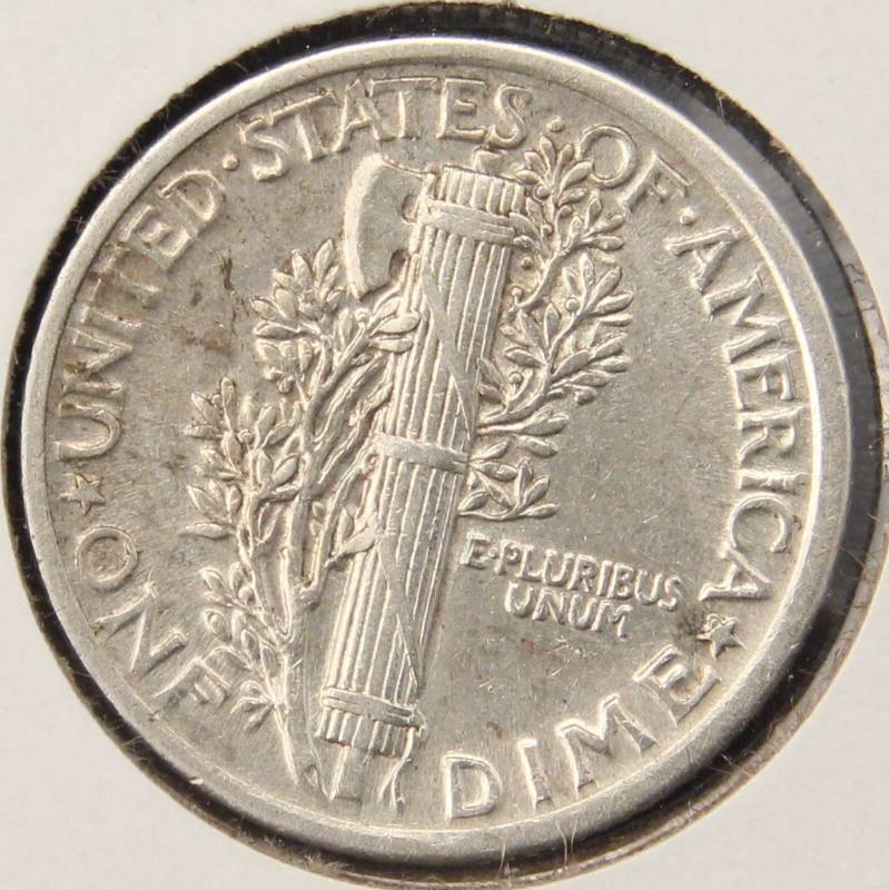 lot 15 image: 1917 MERCURY SILVER DIME XF-AU