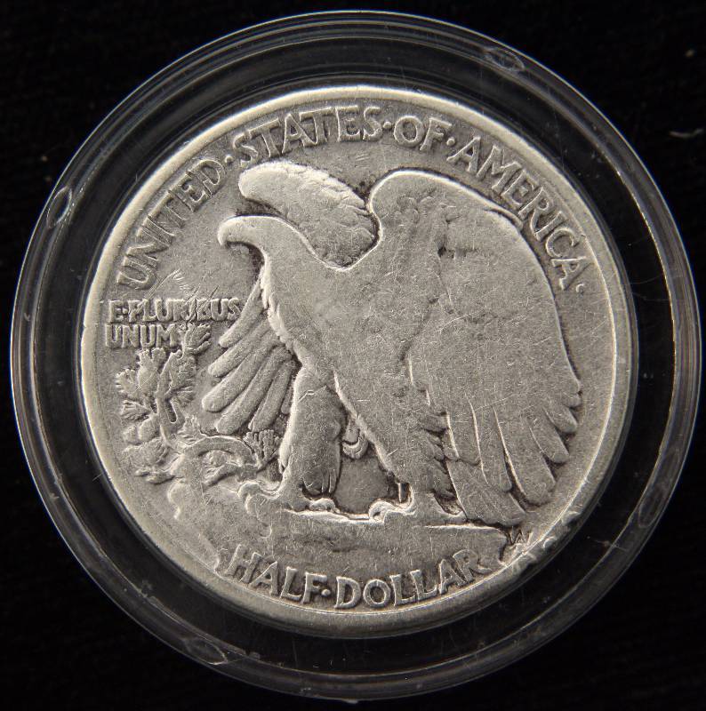 lot 29 image: 1941 WALKING LIBERTY SILVER HALF DOLLAR IN AIRTITE HOLDER