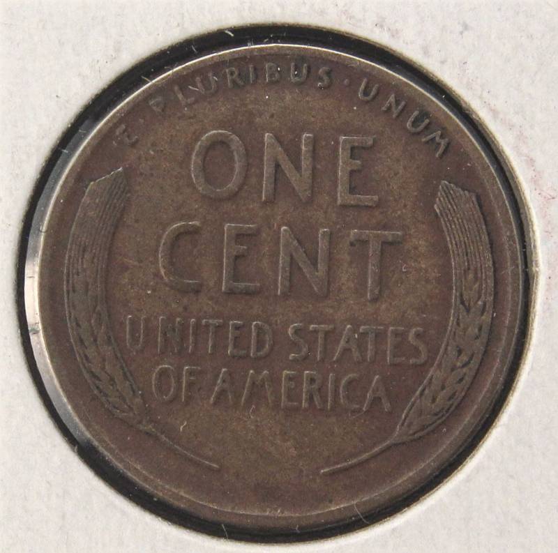 lot 36 image: 1911-S WHEAT CENT VG BETTER DATE COIN