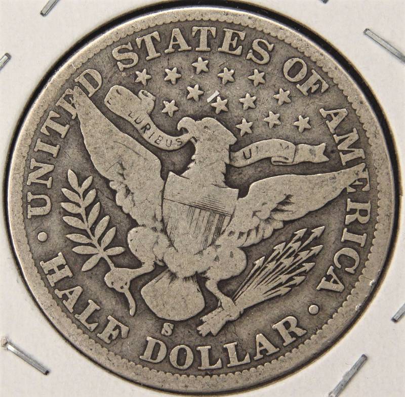 lot 45 image: 1903-S BARBER SILVER HALF DOLLAR VG