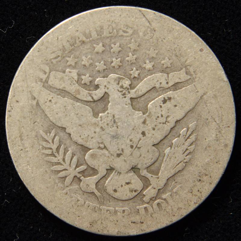 lot 56 image: 1904 BARBER SILVER QUARTER AG