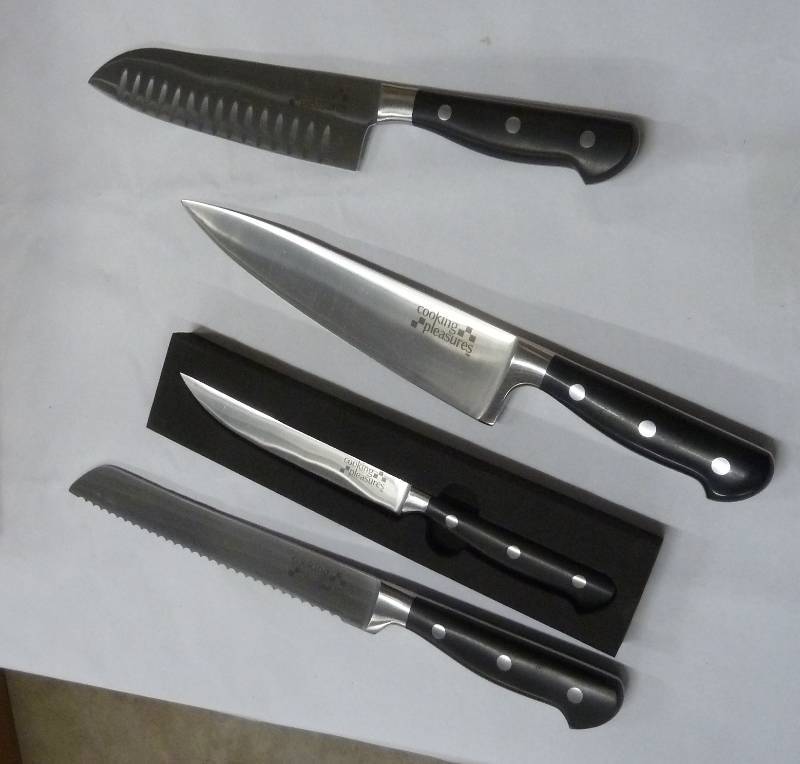 lot 54 image: Chefbutcher knife, Santoku knife, ...