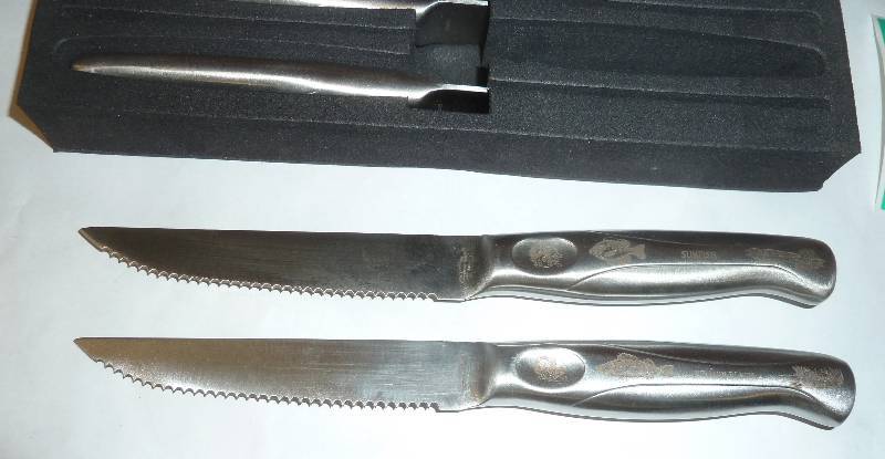 lot 65 image: set of 6 fishing theme steak knives...