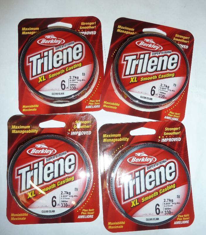 lot 66 image: Four Trilene 6 lb line - clear...
