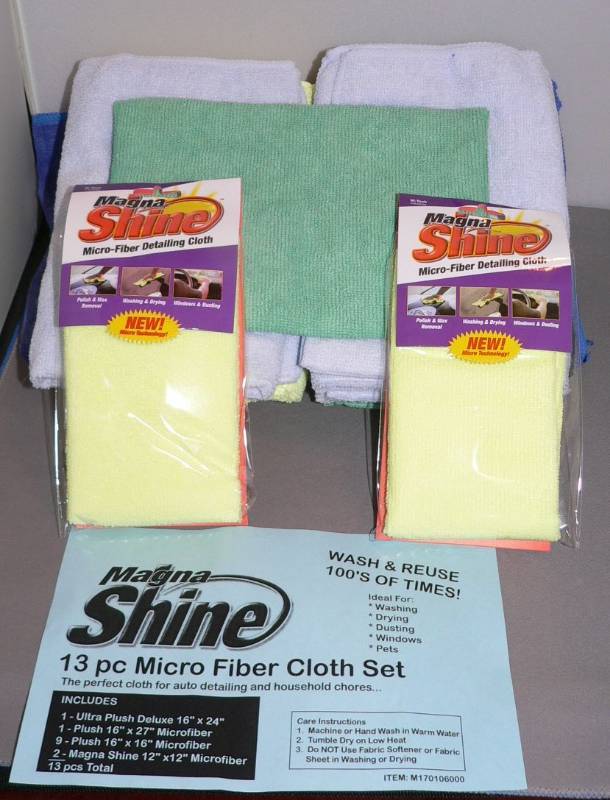 lot 67 image: four  13 pc microfiber cleaning set...