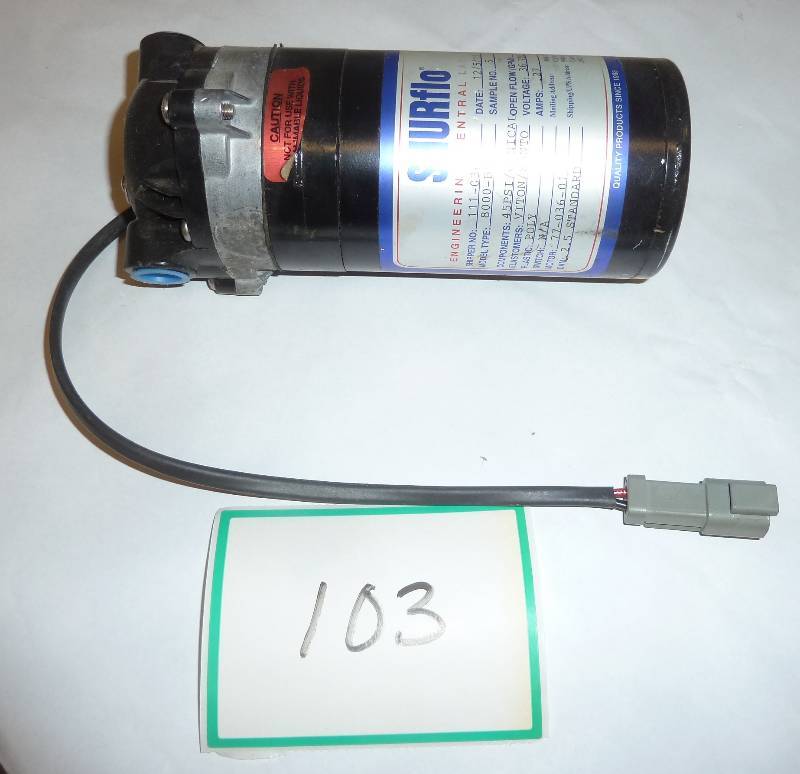 lot 103 image: shurflo water pump - working - 36vd...