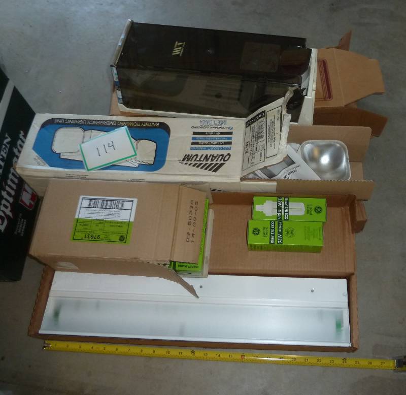 lot 114 image: office lot of emergency light, 3 ro...