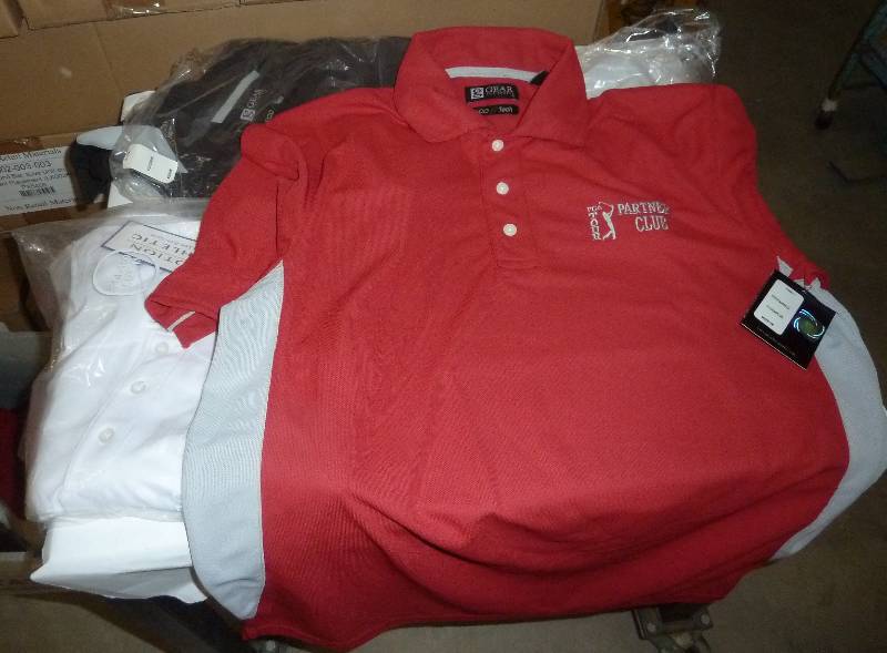 lot 120 image: 3 mens medium golf shirts - PGA tou...