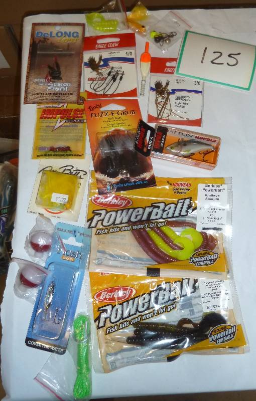 lot 125 image: fishermans lot of plastic baits, ra...