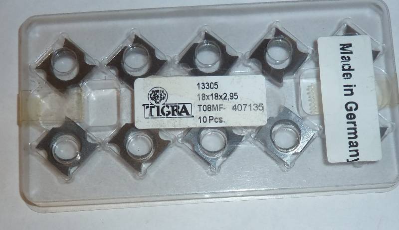 lot 147 image: Tigra carbide inserts package of 10...