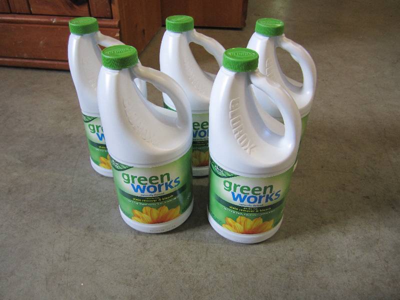 lot 63 image: 5 60oz bottles of clorox green work...