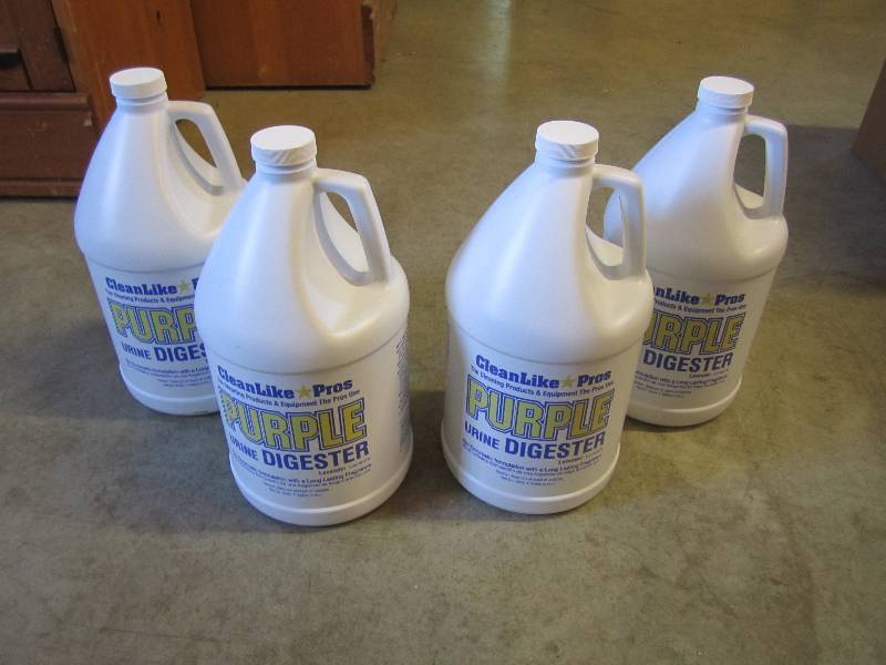 lot 65 image: Lot of 4 Purple Urine Digester Lave...