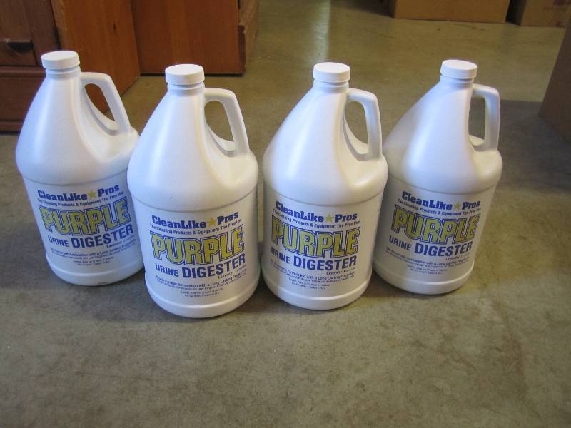 lot 66 image: Lot of 4 Purple Urine Digester Lave...