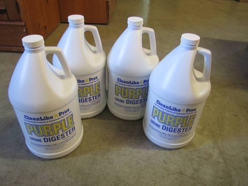 lot 68 image: Lot of 4 Purple Urine Digester Lave...