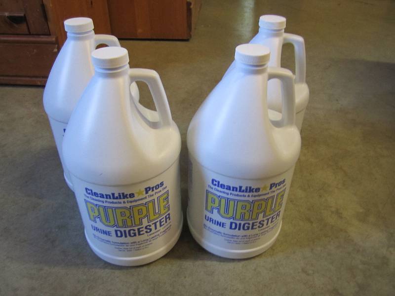 lot 69 image: Lot of 4 Purple Urine Digester Lave...