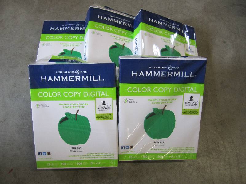 lot 128 image: 5 reams of color copy digital paper...