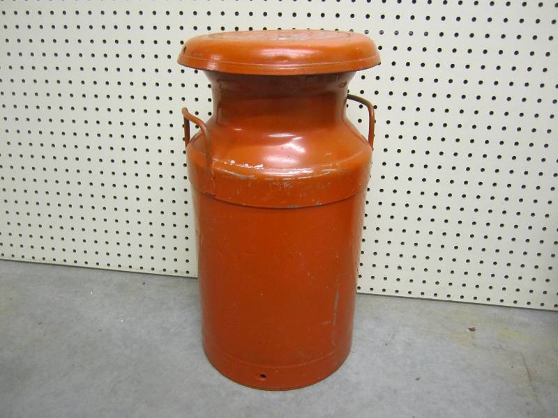 lot 137 image: Metal Container with lid and handle...