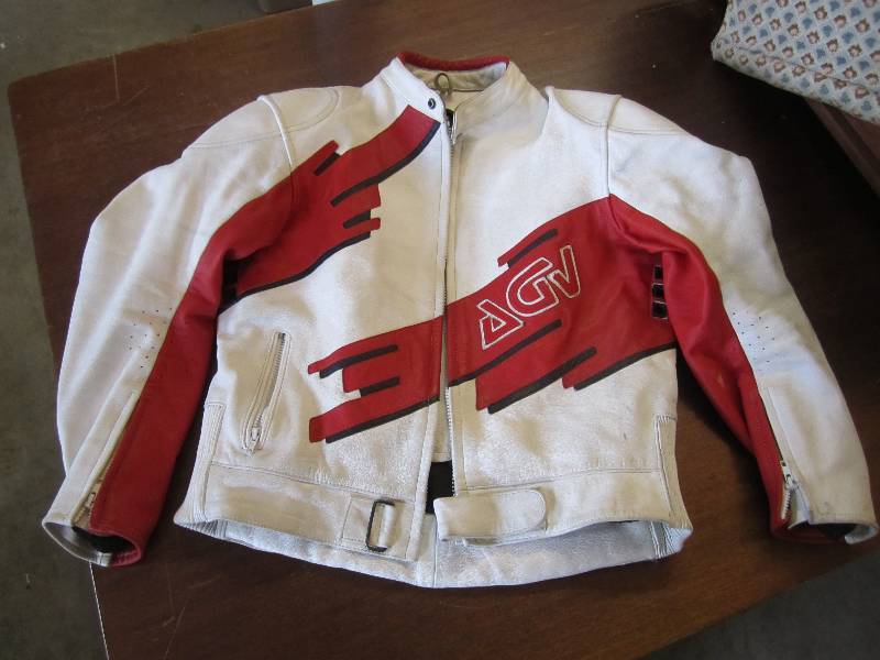 lot 169 image: AGV Leather Jacket with snap in lin...