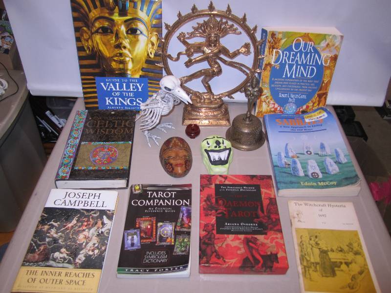 lot 205 image: Lot of misc items books brassbronz...