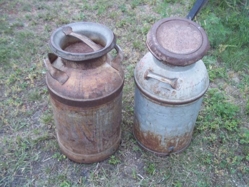 lot 19 image: Pair of Cream cans