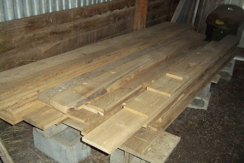 lot 88 image: Stack of ruff cut lumber