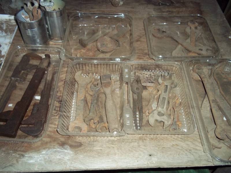 lot 124 image: Lot of Vintage tools including monkey wrenches, etc