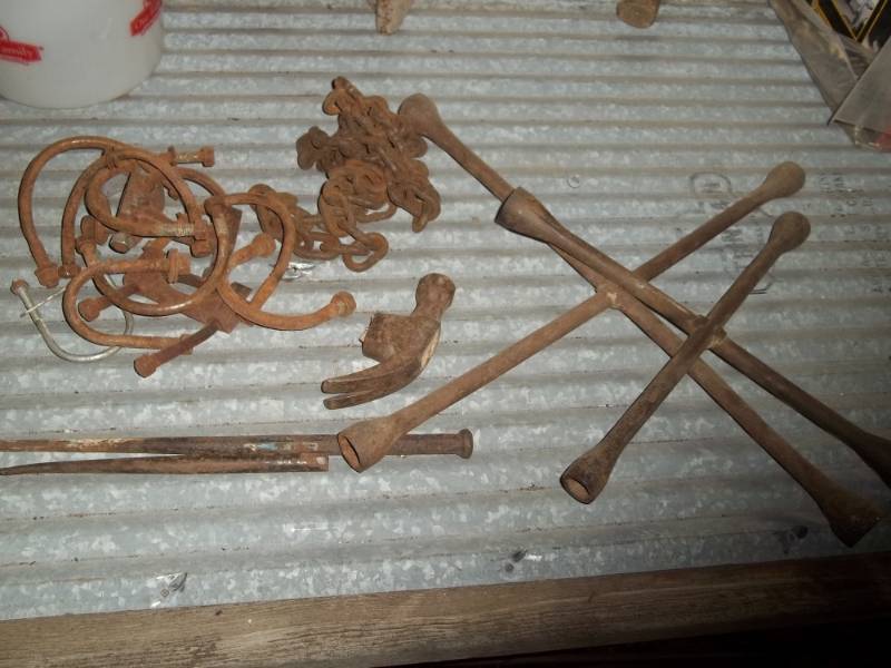 lot 175 image: Pair of Tire Irons, Punches and Clamps