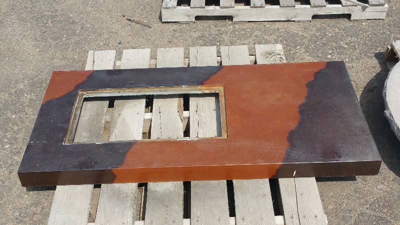 lot 28 image: Two-toned Rectangle Concrete Table Top