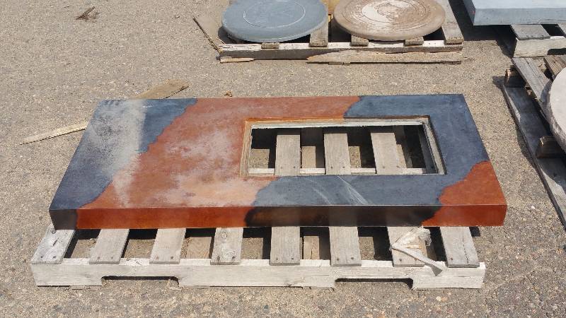 lot 29 image: Two-toned Rectangle Concrete Table Top