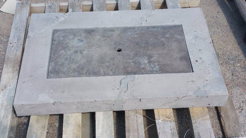 lot 46 image: Rectangle Textured Concrete Table Top