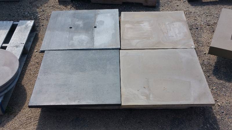 lot 47 image: (6) Square Concrete Tile  Paver  Stepping Stones  Etc.