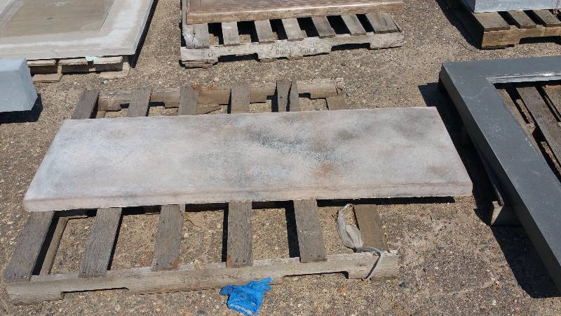 lot 51 image: Textured Concrete Rectangle Bench  Table Top