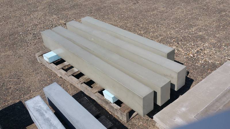 lot 52 image: (4) Concrete Beams or Wall Shelves