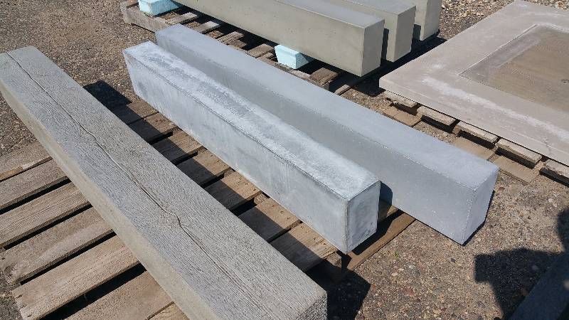 lot 53 image: (2) Concrete Beams or Wall Shelves