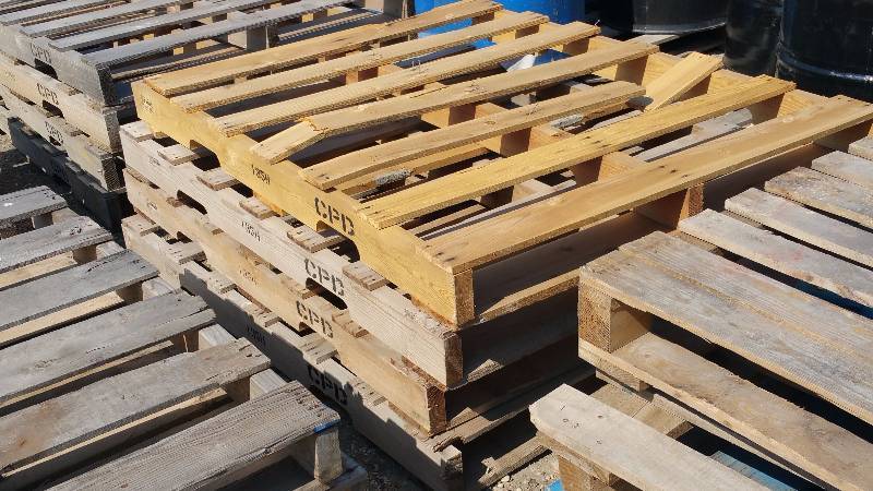 lot 57 image: (4) Four Wood Pallets
