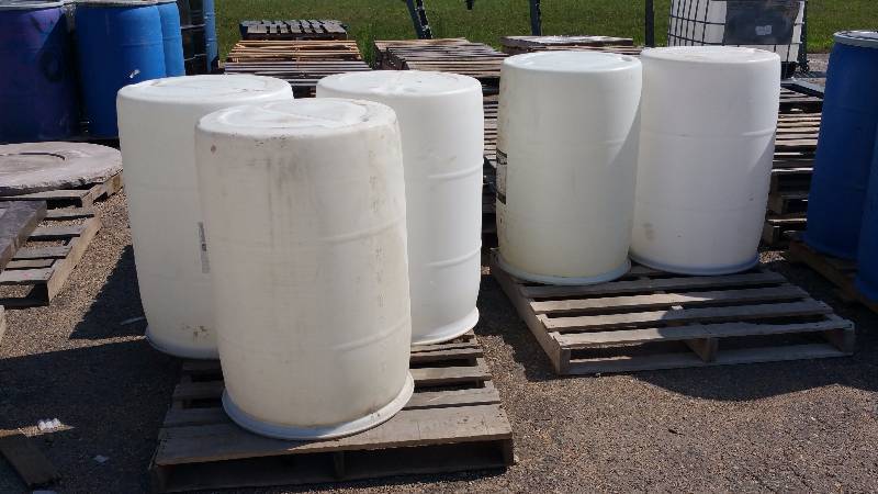 lot 72 image: (1) 55 Gallon Heavy Duty Plastic Barrel