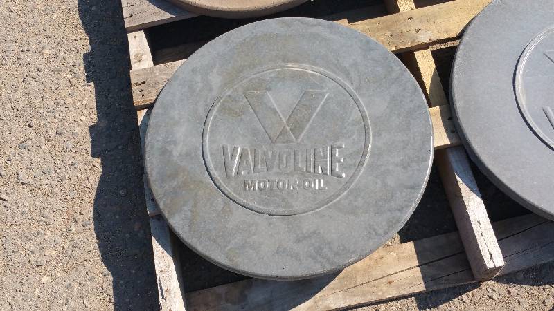 lot 96 image: Valvoline Oil Concrete Paver  Yard Art  Wall Hanging