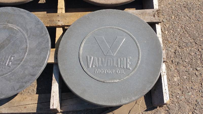 lot 97 image: Valvoline Oil Concrete Paver  Yard Art  Wall Hanging