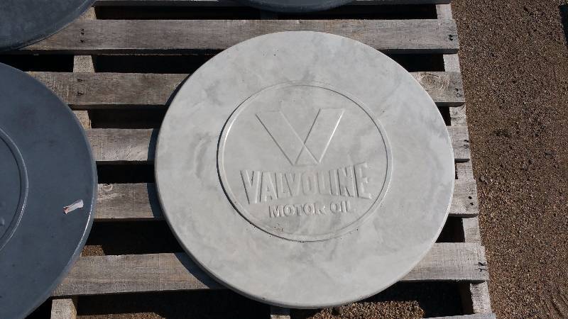 lot 101 image: Valvoline Oil Concrete Paver  Yard Art  Wall Hanging