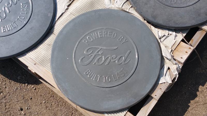 lot 107 image: Ford Concrete Paver  Yard Art  Wall Hanging