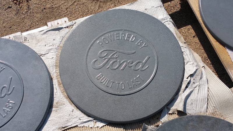 lot 109 image: Ford Concrete Paver  Yard Art  Wall Hanging