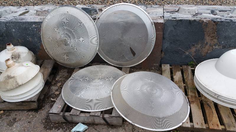 lot 159 image: Glass Industrial Lighting Shades