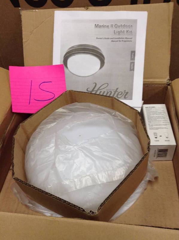 Hunter Marine II Outdoor Ceiling Fan Light Kit Model#  28547  open box never used
