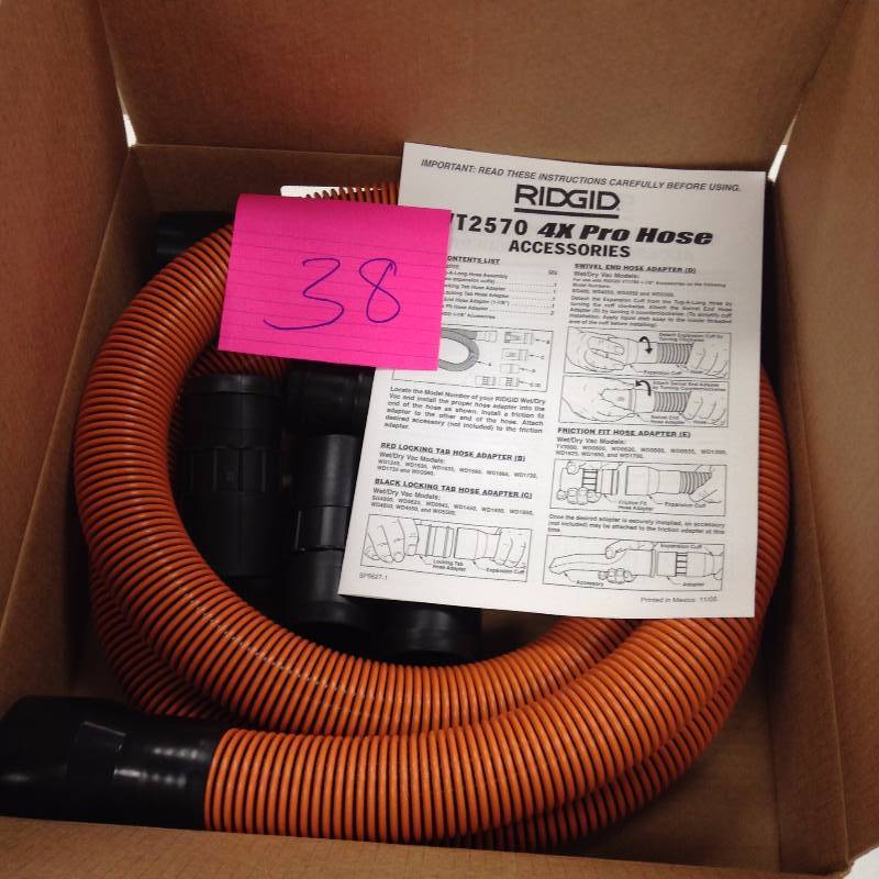 RIDGID 1-78 in. x 10 ft. Pro-Grade Vacuum Hose Kit for RIDGID Wet Dry Vacs open box never used