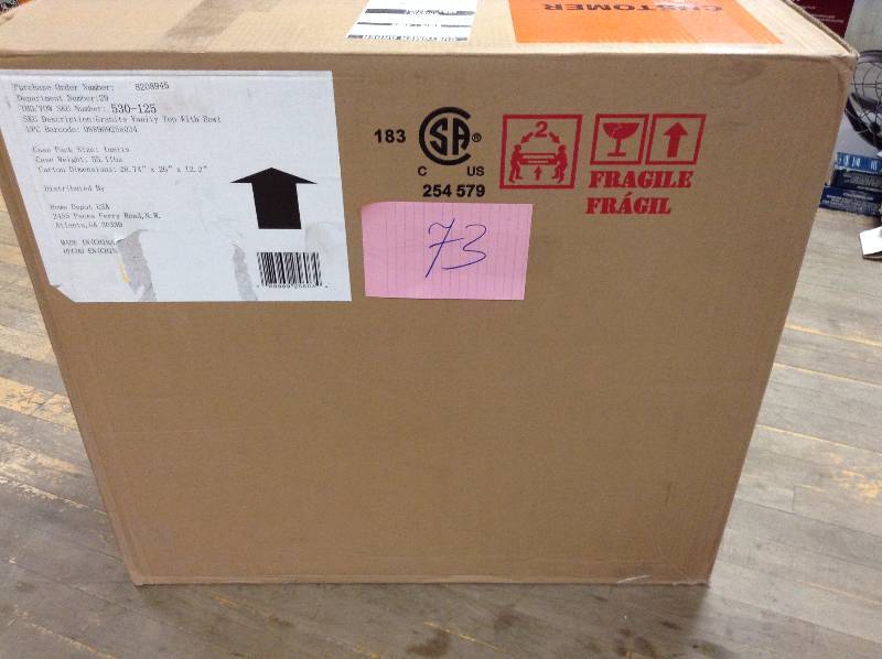 Pegasus 25 in. Granite Vanity Top in Napoli with White Basin open box never used
