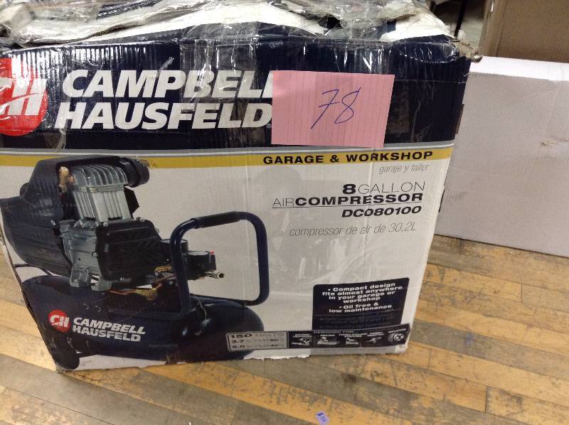 Campbell Hausfeld 8 gal Oil Free Air Compressor in like new working conditions