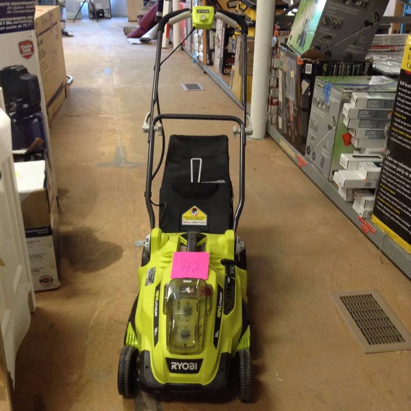Ryobi 16 in. ONE 18-Volt Lithium-Ion Cordless Battery Push Lawn Mower Tool Only in like New working conditions