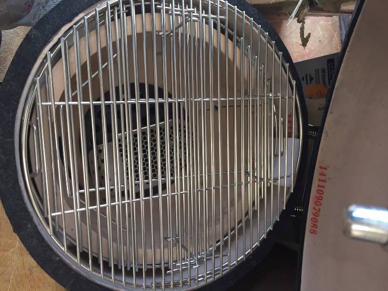 Vision Grills Kamado Pro Ceramic Charcoal Grill with Grill cover open box never used missing the stand stock photo used to display the unit please review the pictures